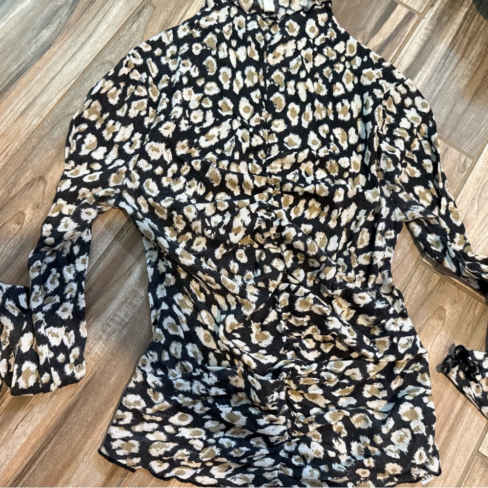 Free People Stylish Leopard Print Women's Top